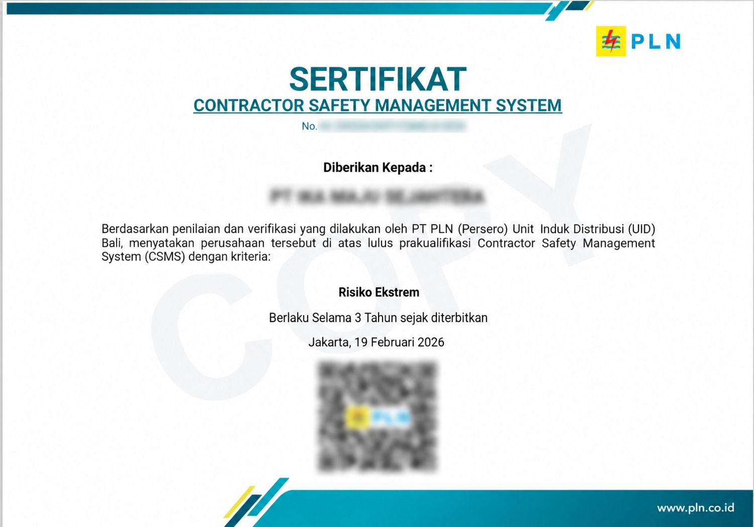 CSMS PLN UID Bali